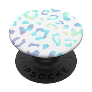 rainbow leopard cheetah white popsockets swappable popgrip
