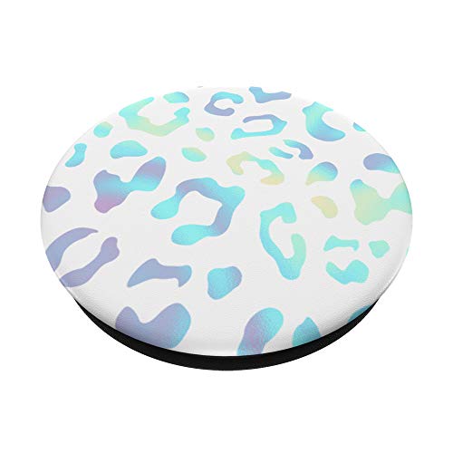 Rainbow Leopard Cheetah White PopSockets Swappable PopGrip