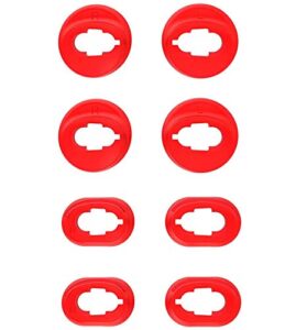 bluewall wing tips eartips ear adapter for galaxy buds live sm-r180 headphones, soft eartips adapter for galaxy buds live sm-r180, design, s/l size, 4 pairs, red