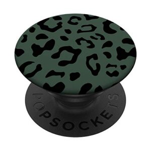 black leopard cheetah forrest green popsockets swappable popgrip