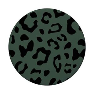 Black Leopard Cheetah Forrest Green PopSockets Swappable PopGrip