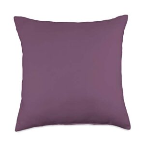 vine mercantile simple chic solid color grape purple throw pillow, 18x18, multicolor