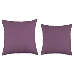 Vine Mercantile Simple Chic Solid Color Grape Purple Throw Pillow, 18x18, Multicolor