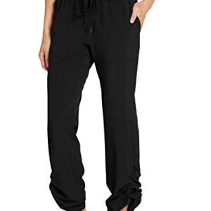 Jockey Women's Lifestyle Adjustable Ankle Pant, Black, XL