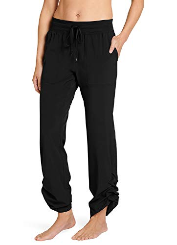 Jockey Women's Lifestyle Adjustable Ankle Pant, Black, XL