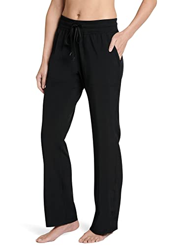 Jockey Women's Lifestyle Adjustable Ankle Pant, Black, XL