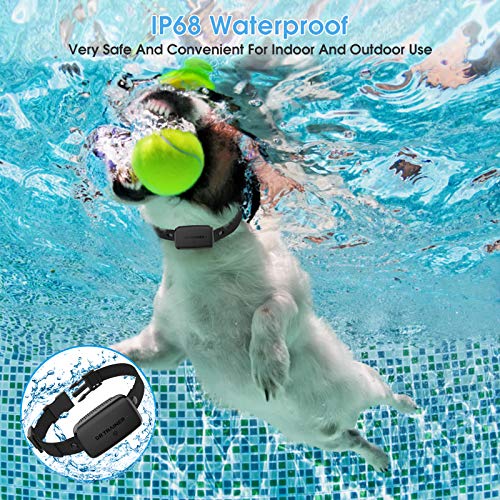 Dr.Trainer Dog Barking Shock Collar with APP Control, Waterproof Bark Collar with Custom Auto Intelligent Progressive Mode, Safe and Humane Rechargeable No Bark Collar for Small Medium Large Dogs