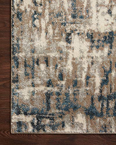 Loloi II Spirit Collection SPI-02 Stone/Blue, Contemporary 9'-4" x 13' Area Rug