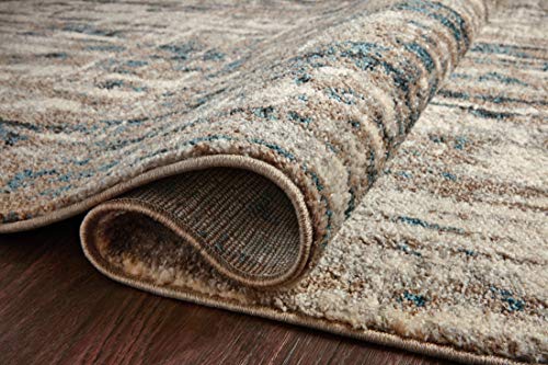 Loloi II Spirit Collection SPI-02 Stone/Blue, Contemporary 9'-4" x 13' Area Rug