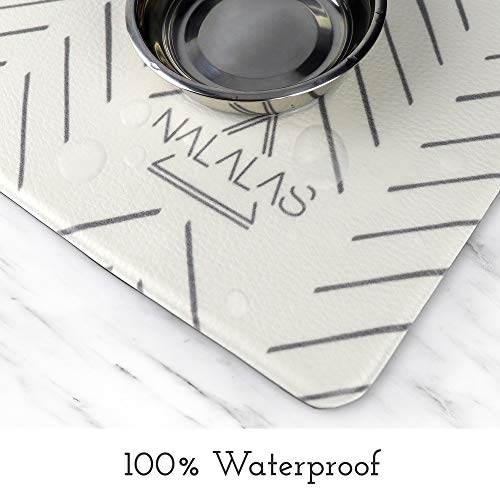 NALALAS Bohemian Large Waterproof Dog Mat - Food & Water Pet Food Mat, Cat Food Mat, Dog Food Mat for Floors - Waterproof Nonslip Eco-Friendly Pet Dog Placemats - Food & Water Dog Bowl Mats 16.5"x28"