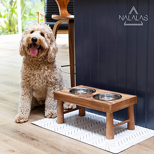 NALALAS Bohemian Large Waterproof Dog Mat - Food & Water Pet Food Mat, Cat Food Mat, Dog Food Mat for Floors - Waterproof Nonslip Eco-Friendly Pet Dog Placemats - Food & Water Dog Bowl Mats 16.5"x28"