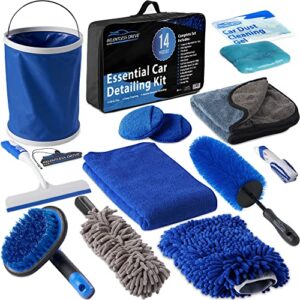 relentless drive ultimate car wash kit - car detailing & car cleaning kit - car wash supplies built for the perfect car wash - complete car wash kit with bucket