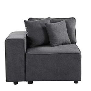 Acme Furniture Silvester Sectional, Gray Fabric