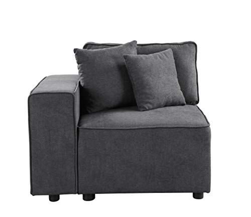 Acme Furniture Silvester Sectional, Gray Fabric