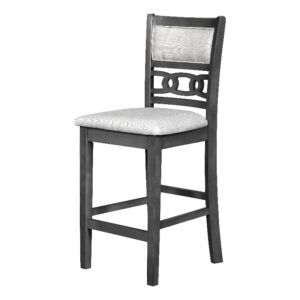 new classic furniture gia counter chairs, set of 2, gray