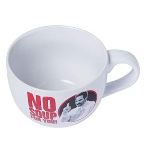 Silver Buffalo Seinfeld No Soup For You Ceramic Soup Mug, 24 Ounces