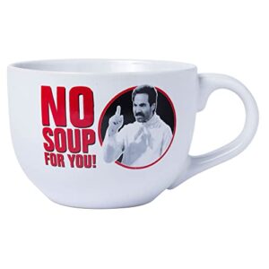 silver buffalo seinfeld no soup for you ceramic soup mug, 24 ounces