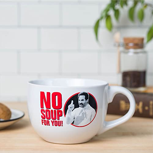 Silver Buffalo Seinfeld No Soup For You Ceramic Soup Mug, 24 Ounces