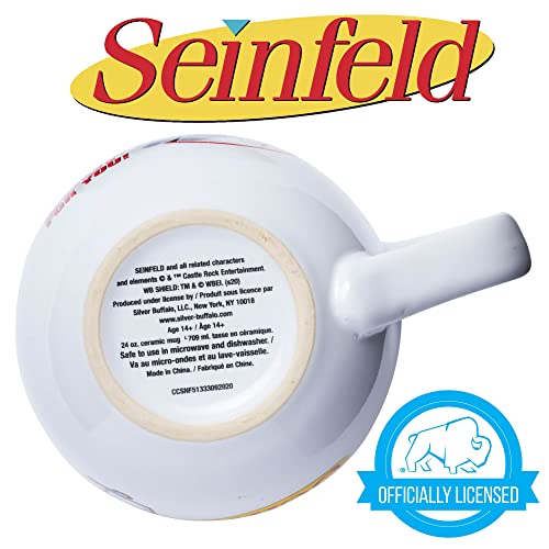 Silver Buffalo Seinfeld No Soup For You Ceramic Soup Mug, 24 Ounces