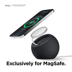 elago MS2 Charging Stand Compatible with MagSafe Charger - Premium Silicone Stand Compatible with iPhone 12, 13, 14 Series [Black] [Charging Cable Not Included]