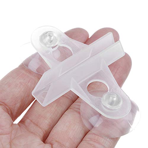 DGZZI Suction Cup Holder 12PCS White Aquarium Fish Tank Breeding Divider Suction Cup Clip Bracket