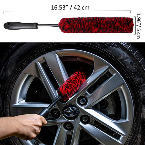 YISHARRY LI Car Wheel Brush Kit (3 Pack), Synthetic Soft Brush and Detail Brush