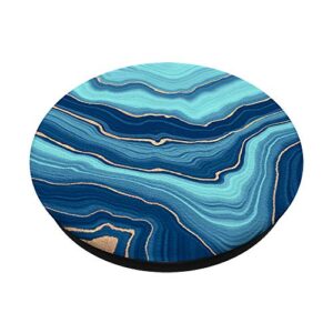 Elegant Ocean Blue Watercolor Abstract Swirl Pattern PopSockets PopGrip: Swappable Grip for Phones & Tablets