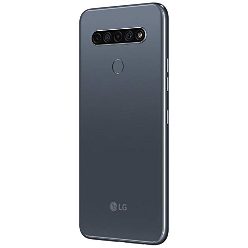 LG K61 (128GB, 4GB) 6.53" FHD+, 48MP Quad Camera, 4000mAh Battery, Dual SIM GSM Unlocked US 4G LTE (T-Mobile, AT&T) International Model LM-Q630BAW (Titan, 64GB SD Bundle)