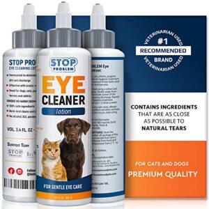 all pets eye wash drops for relieve pink eye, allergies symptoms, infections & runny, dry eyes - pain-free treatment helps prevent abrasions, irritations & conjunctivitis