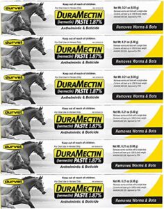 durvet duramectin equine wormer paste - 6 tubes (1, single pack)