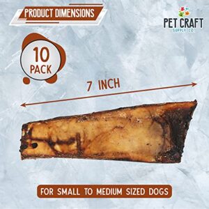 Pet Craft Supply All Natural Healthy Beef Rib Bones Dog Chews Treats for Aggressive Chewers Long Lasting Rawhide Free, Premium Grade Slow Roasted for Puppies or Small Medium Dogs 10 Count (Pack of 1)