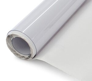 lovemyfabric 25 yard roll of super clear all purpose recyclable vinyl - 4 gauge 25 yards x 54 inches extra durable perfect for outdoor/indoor enclosures, protective furniture covering and tablecloths