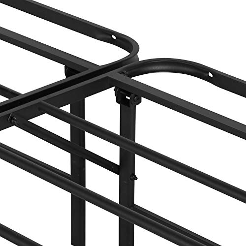 VECELO 14 Inch Metal Bed Frame, Tool Assembly/Quiet Noise Free/Box Spring Replacement Black (King), Foldable Platform