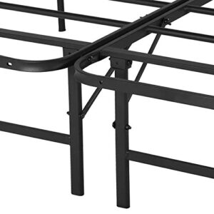 VECELO 14 Inch Metal Bed Frame, Tool Assembly/Quiet Noise Free/Box Spring Replacement Black (King), Foldable Platform