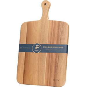 paten cutting board wood, acacia serving board,wooden kitchen chopping board for meat, cheese, bread, vegetables &fruits- kitchen butcher block, 16.5x10 inch