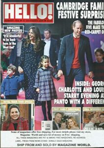 hello magazine, cambridge family festive surprise issue, december, 21s no 1666