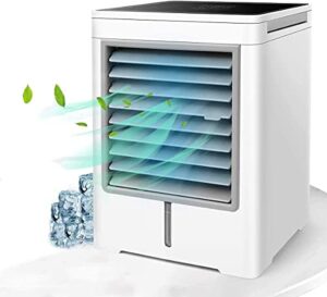 personal air cooler, portable evaporative conditioner with 3 speeds touch screen cooling fan, air conditioner fan for home, room, office, car, camping…