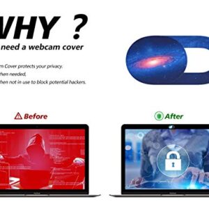 5 Pack Ultra Thin Webcam Cover Slide for Laptop/Computer/MacBook Air/MacBook Pro/Tablet/iPad/PC, Web Camera Cover Protect Your Privacy and Security, Galaxy