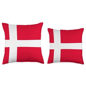 Danish Pillow Danish Flag Pillow Denmark Flag Gift Idea Throw Pillow