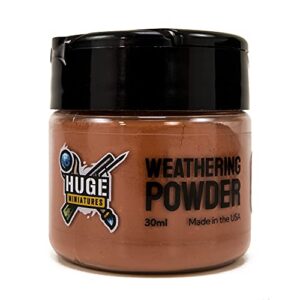 huge miniatures weathering powder, mars dust pigment for model terrain scenery and vehicles by huge minis - 30ml flip-top container