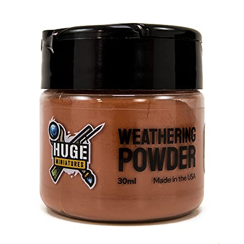 Huge Miniatures Weathering Powder, Mars Dust Pigment for Model Terrain Scenery and Vehicles by Huge Minis - 30ml Flip-Top Container