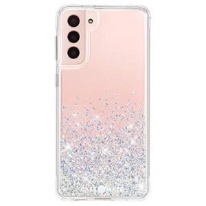 case-mate samsung galaxy s21 case - 6.2" twinkle ombre stardust - 10ft drop protection with wireless charging - luxury bling glitter case for s21 5g - anti scratch, shock absorbing materials