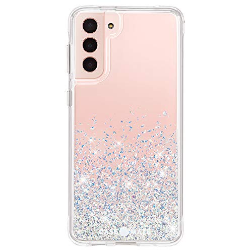 Case-Mate Samsung Galaxy S21 Case - 6.2" Twinkle Ombre Stardust - 10ft Drop Protection with Wireless Charging - Luxury Bling Glitter Case for S21 5G - Anti Scratch, Shock Absorbing Materials