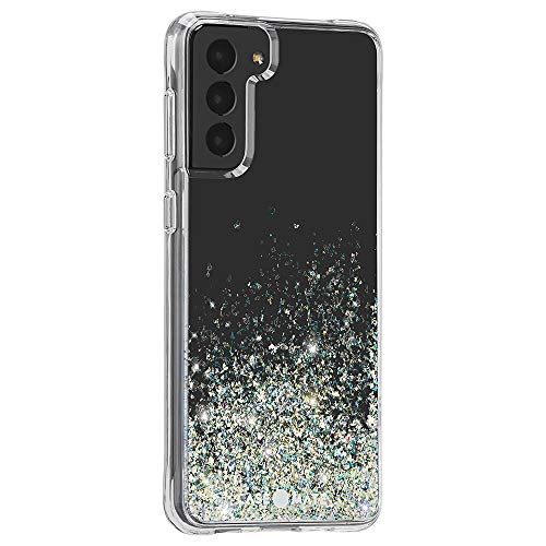 Case-Mate Samsung Galaxy S21 Case - 6.2" Twinkle Ombre Stardust - 10ft Drop Protection with Wireless Charging - Luxury Bling Glitter Case for S21 5G - Anti Scratch, Shock Absorbing Materials