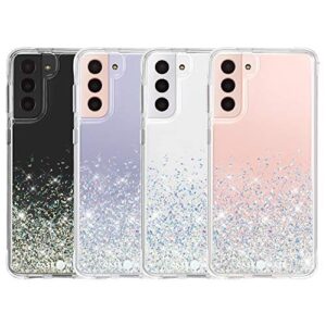 Case-Mate Samsung Galaxy S21 Case - 6.2" Twinkle Ombre Stardust - 10ft Drop Protection with Wireless Charging - Luxury Bling Glitter Case for S21 5G - Anti Scratch, Shock Absorbing Materials