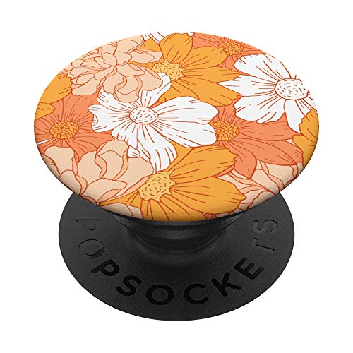 Trendy Botanical Flowers Garden Floral Print pattern for Flo PopSockets PopGrip: Swappable Grip for Phones & Tablets