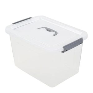 jandson plastic storage bin with lid, 12 quart latching box, set of 1
