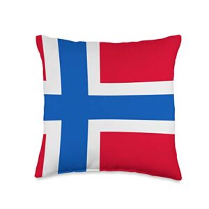 norwegian pillow norwegian flag pillow norway flag gift idea throw pillow