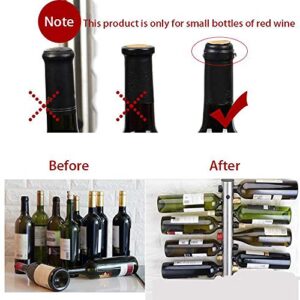 Cokritsm Wall Wine Rack, Stainless Steel Wine Rack Wall Mounted, 8 Bottles Wall-Mounted Wine Racks Wine Holder Wall Mounted, Liquor Bottle Display Shelf, Wall Wine Holder