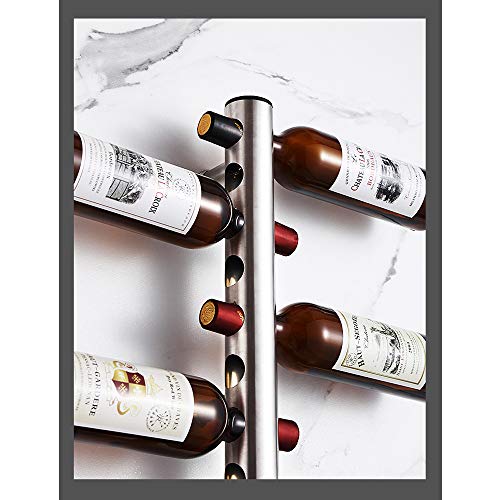 Cokritsm Wall Wine Rack, Stainless Steel Wine Rack Wall Mounted, 8 Bottles Wall-Mounted Wine Racks Wine Holder Wall Mounted, Liquor Bottle Display Shelf, Wall Wine Holder